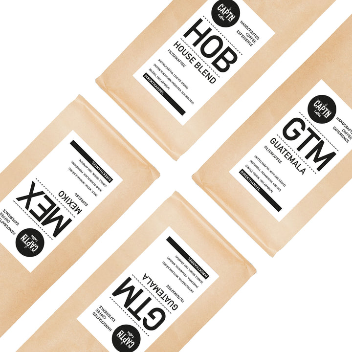 Probierpaket Kaffee & Espresso verschiedene Kaffeebeutel