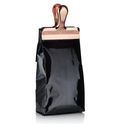 Kaffeebeutel mit Barista & Co Clip in Kupfer