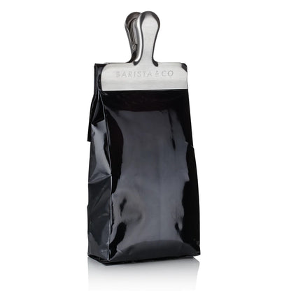 Kaffeebeutel mit Barista & Co Clip in Silber