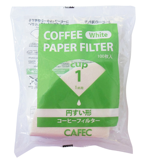 CAFEC Filterpapier Traditional Cup 1, 100 Stück - Made in Japan
