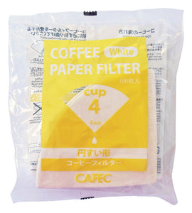 CAFEC Filterpapier Traditional Cup 4, 100 Stück - Made in Japan