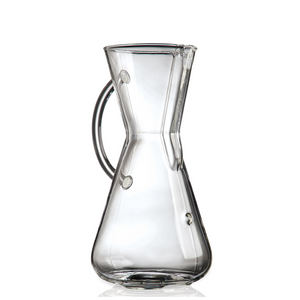 Chemex Kaffeekaraffe aus Glas mit Glasgriff für 1-3 Tassen