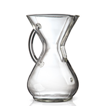 Laden Sie das Bild in den Galerie-Viewer, Chemex Kaffeekaraffe aus Glas mit Glasgriff für 6 Tassen