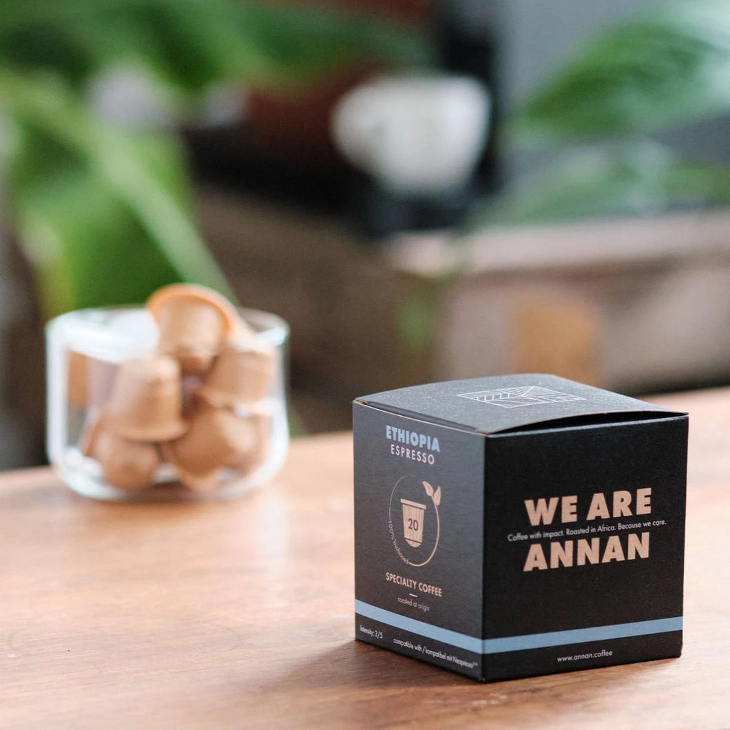 Coffee Annan Kaffeekapseln Ethiopia Espresso, Nespresso® kompatibel, 20 Stück
