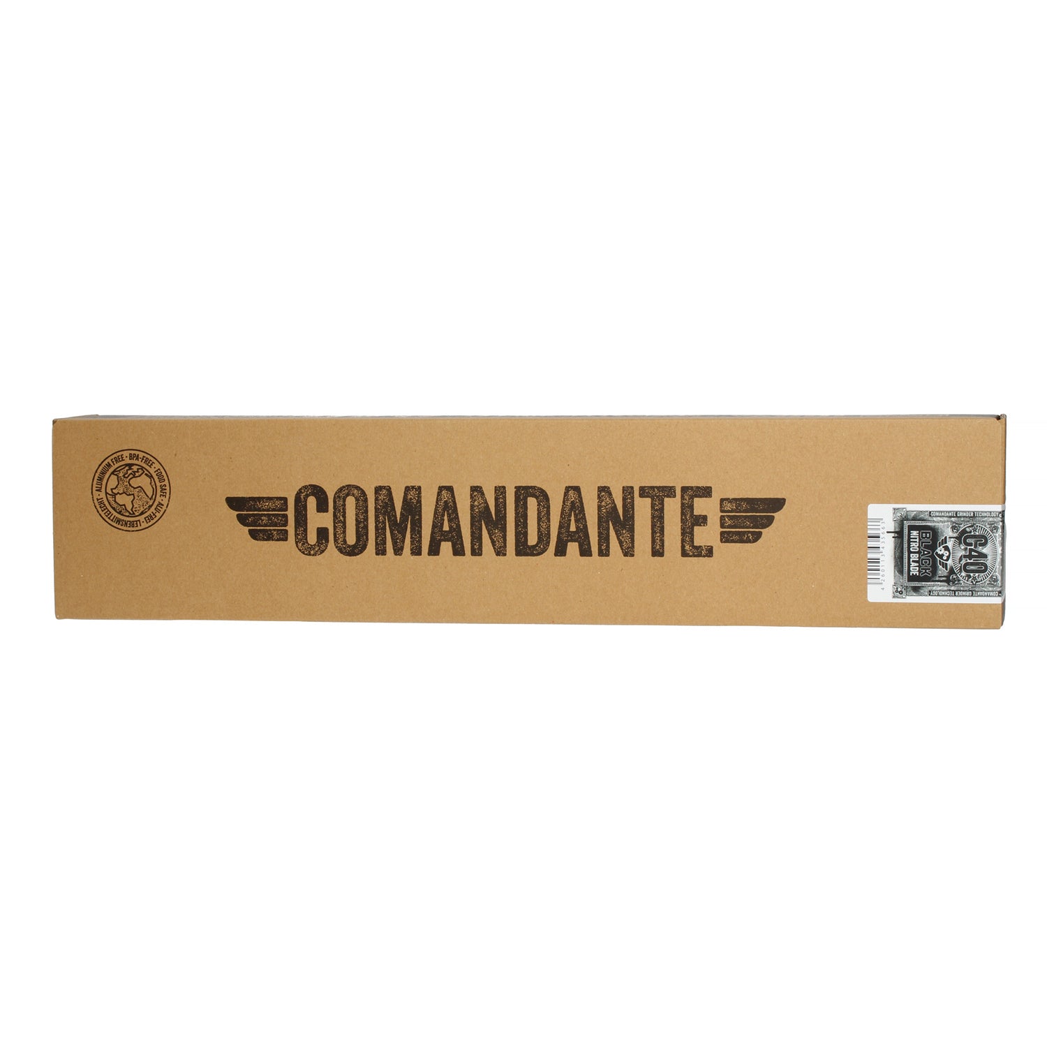Comandante C40 MK3 Nitro Blade Kaffeemühle Verpackung mit Logo