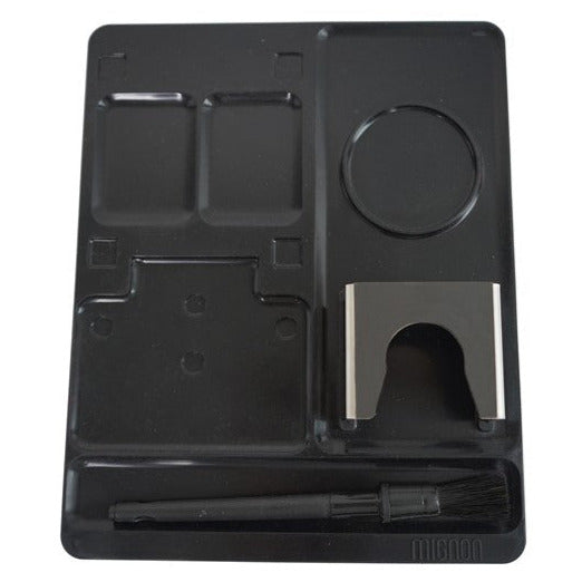 Eureka Mignon Mat Kit, Matte mit Tamperstation und Reinigungspinsel