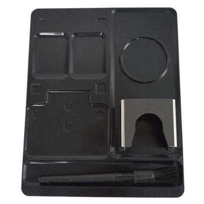 Eureka Mignon Mat Kit, Matte mit Tamperstation und Reinigungspinsel