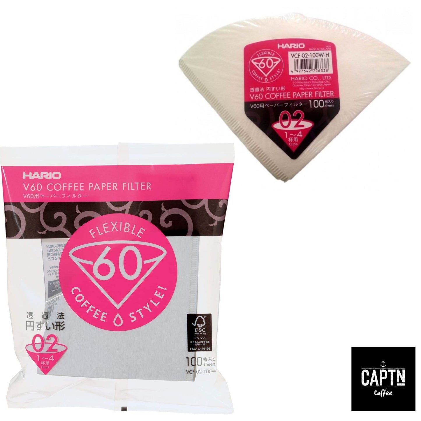 Hario V60 Gr. 02 Filterpapier Probier-Set