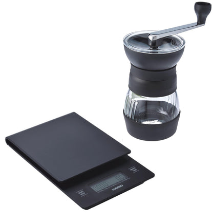 Hario Drip Scale Waage und Kaffeemühle Hario Skerton Pro - Barista Set