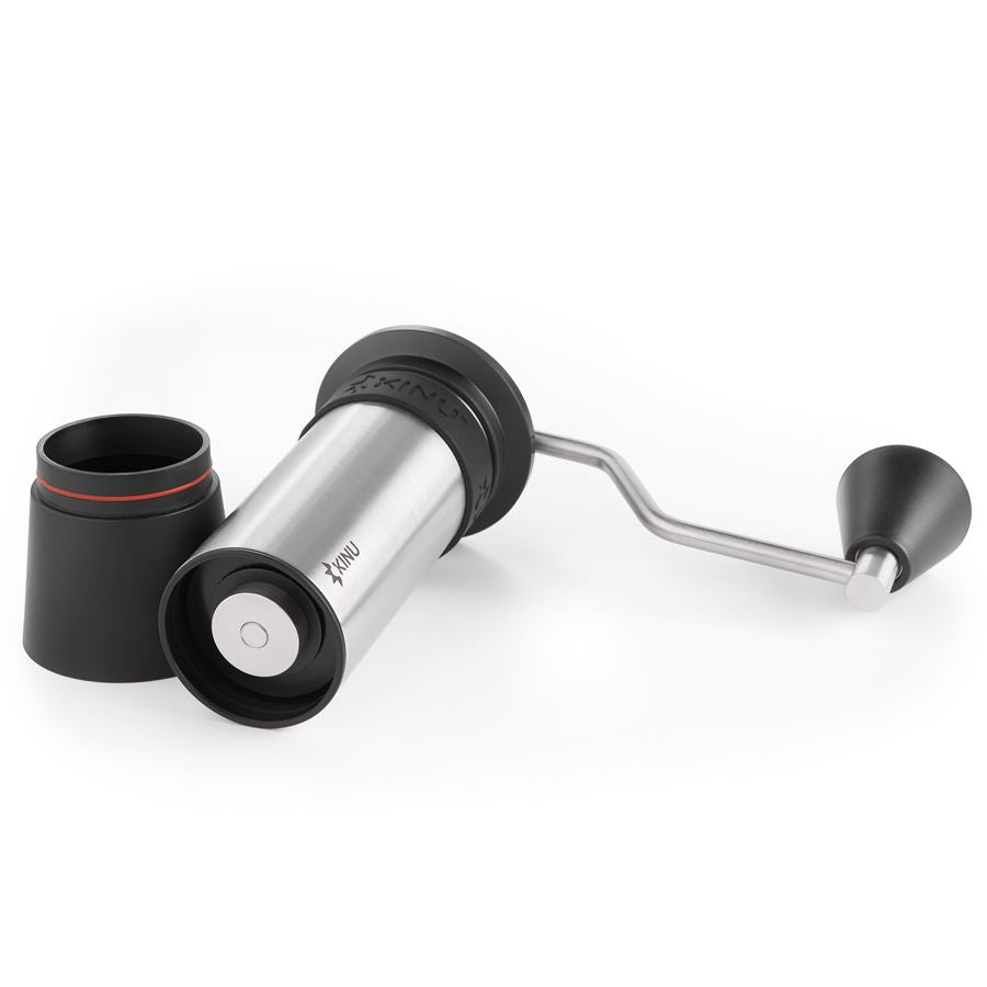 Kinu M47 Phoenix Kaffeemühle, abgenommener Auffangbehälter