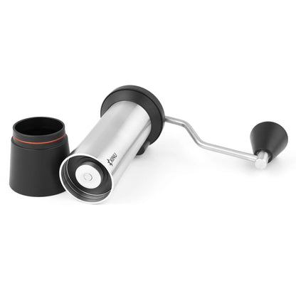 Kinu M47 Simplicity Kaffeemühle, abgenommener Auffangbehälter