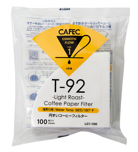 CAFEC Filterpapier Light Roast Coffee Cup 1, 100 Stück - Made in Japan