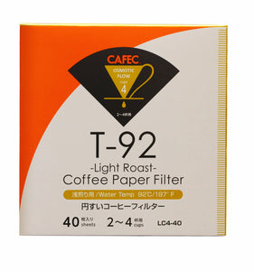 Cafec Light Roast Filterpapier Cup 4, 40 Stück