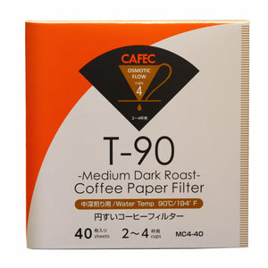 Cafec Medium-dark Roast Filterpapier Cup 4, 40 Stück