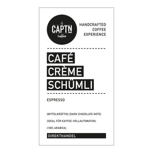 CAFÉ CRÈME SCHÜMLI Espresso Etikett