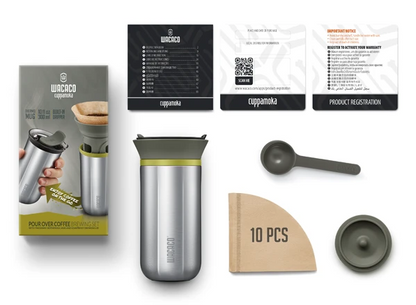 Wacaco Cuppamoka Pour Over Coffee Maker Lieferumfang