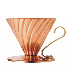 Load image into Gallery viewer, Hario V60 Filter aus Kupfer Copper Dripper 02